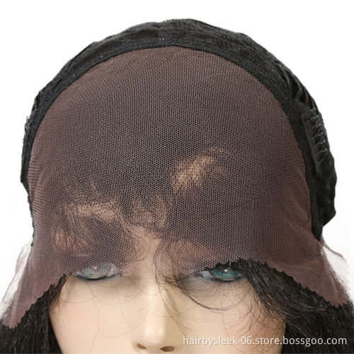 26 Inches Kinky Straight Pre Plucked with Natural Baby Hair 13x4 0mbre Lace Front wigs Synthetic hair Wigs For Black Women